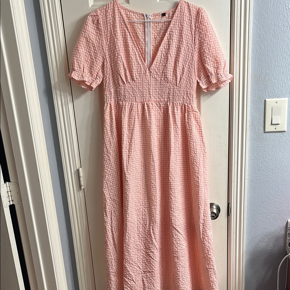 Pink Checkered Dress